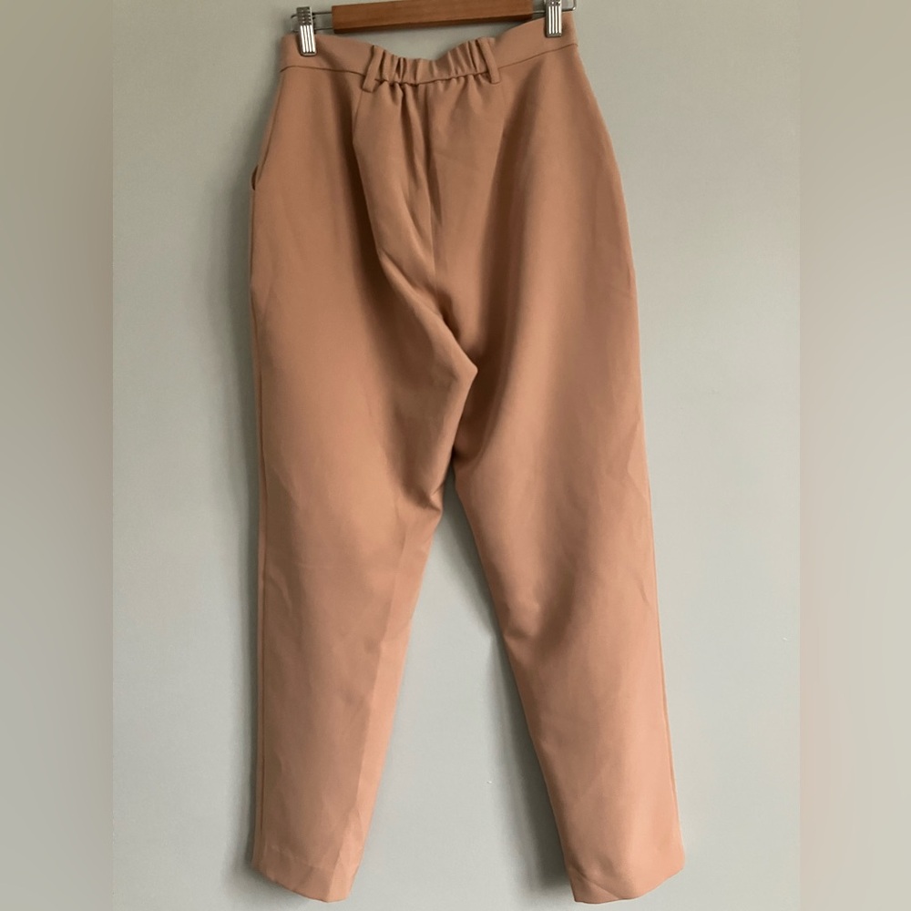 THE DROP Salmon High Rise Tapered Straight Leg Slacks Size XS (Could fit S) - Picture 5 of 11